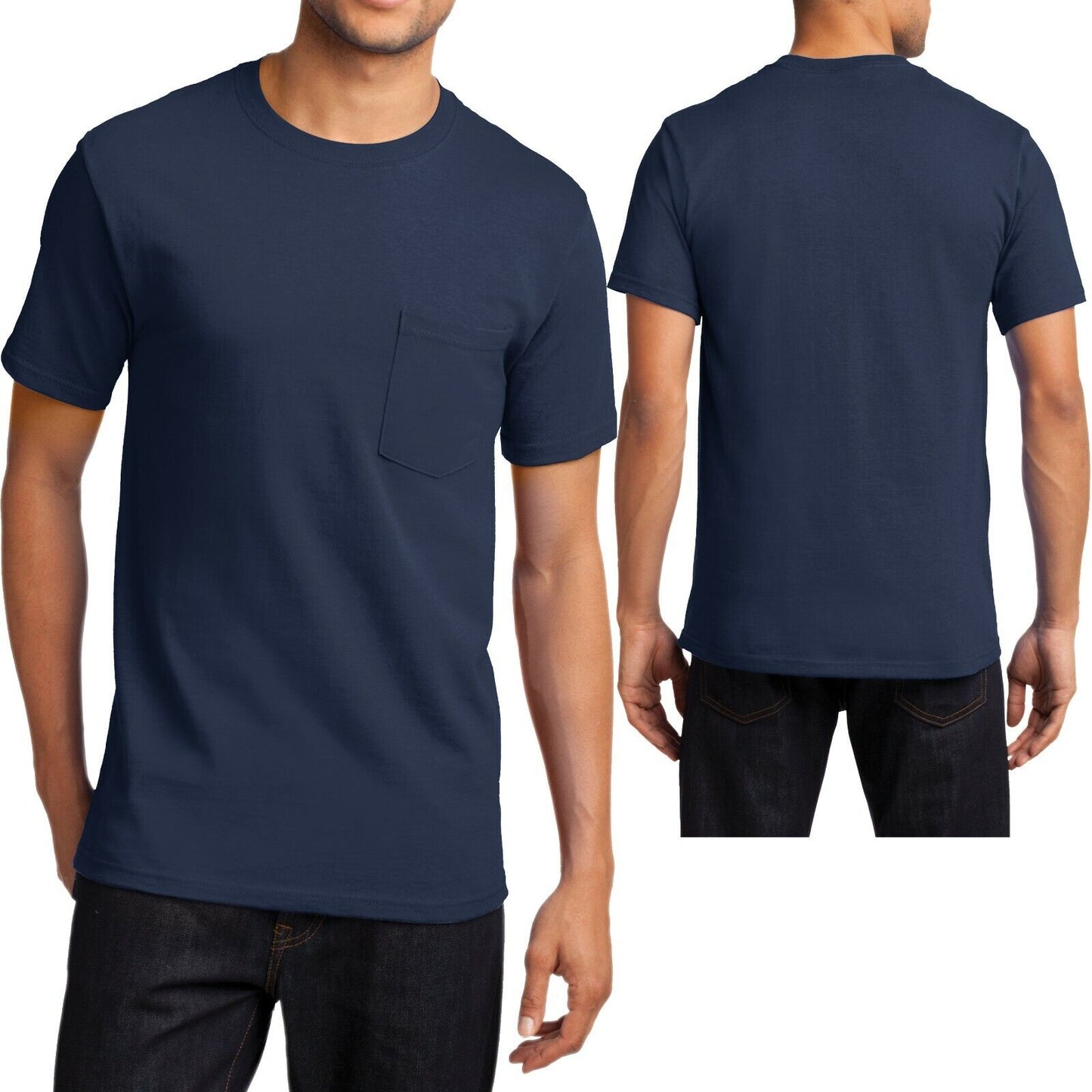 Big and Tall Mens T-Shirt With Pocket Heavy Cotton XL-4XL, LT XLT 2XLT 3XLT 4XLT