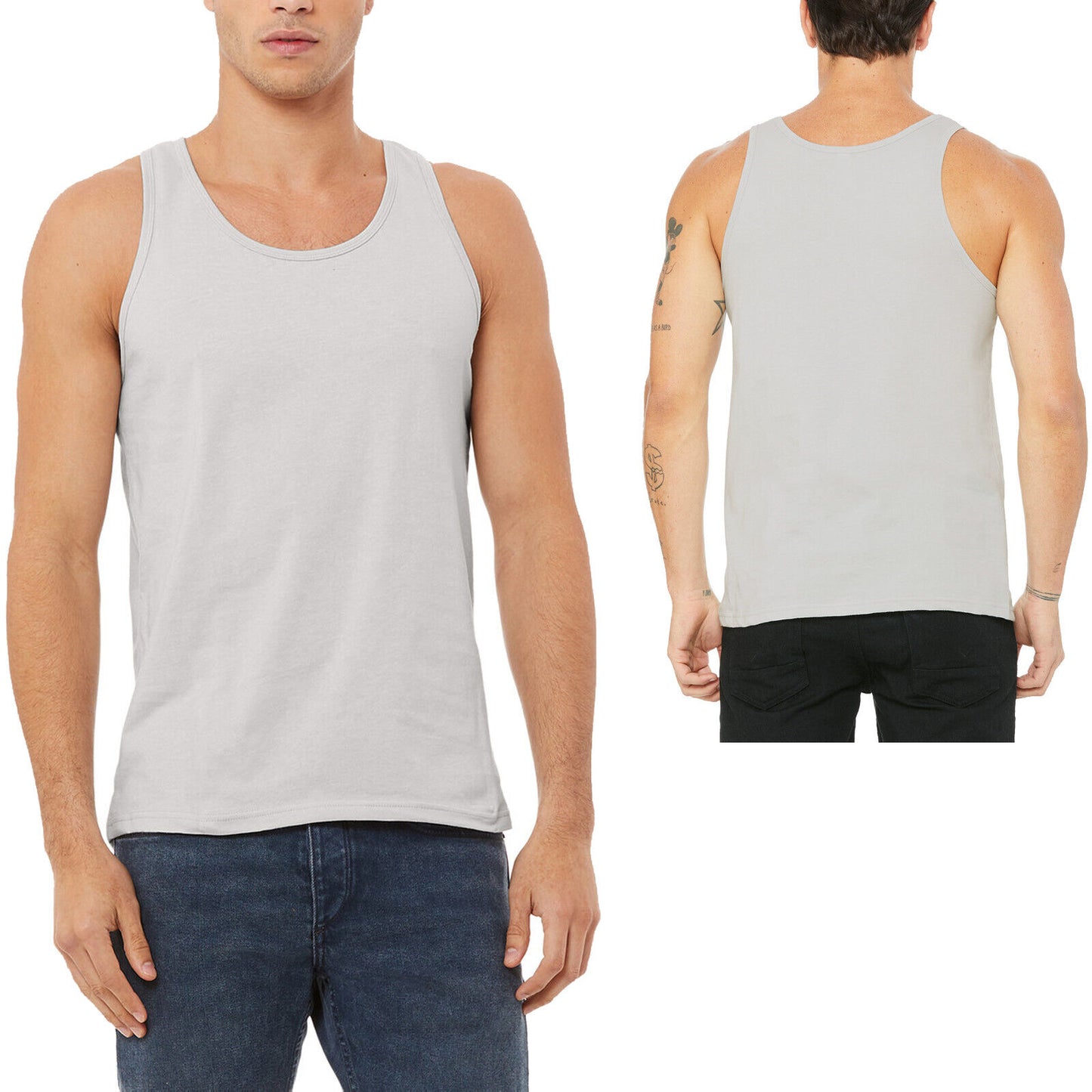 Mens Soft Ringspun Cotton Jersey Tank Top Sleeveless Tee XS-2XL MANY COLORS NEW!