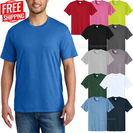 Mens Blended 60/40 Cotton/Poly CVC Tee Soft T-Shirt S-XL, 2XL, 3XL, 4XL NEW!