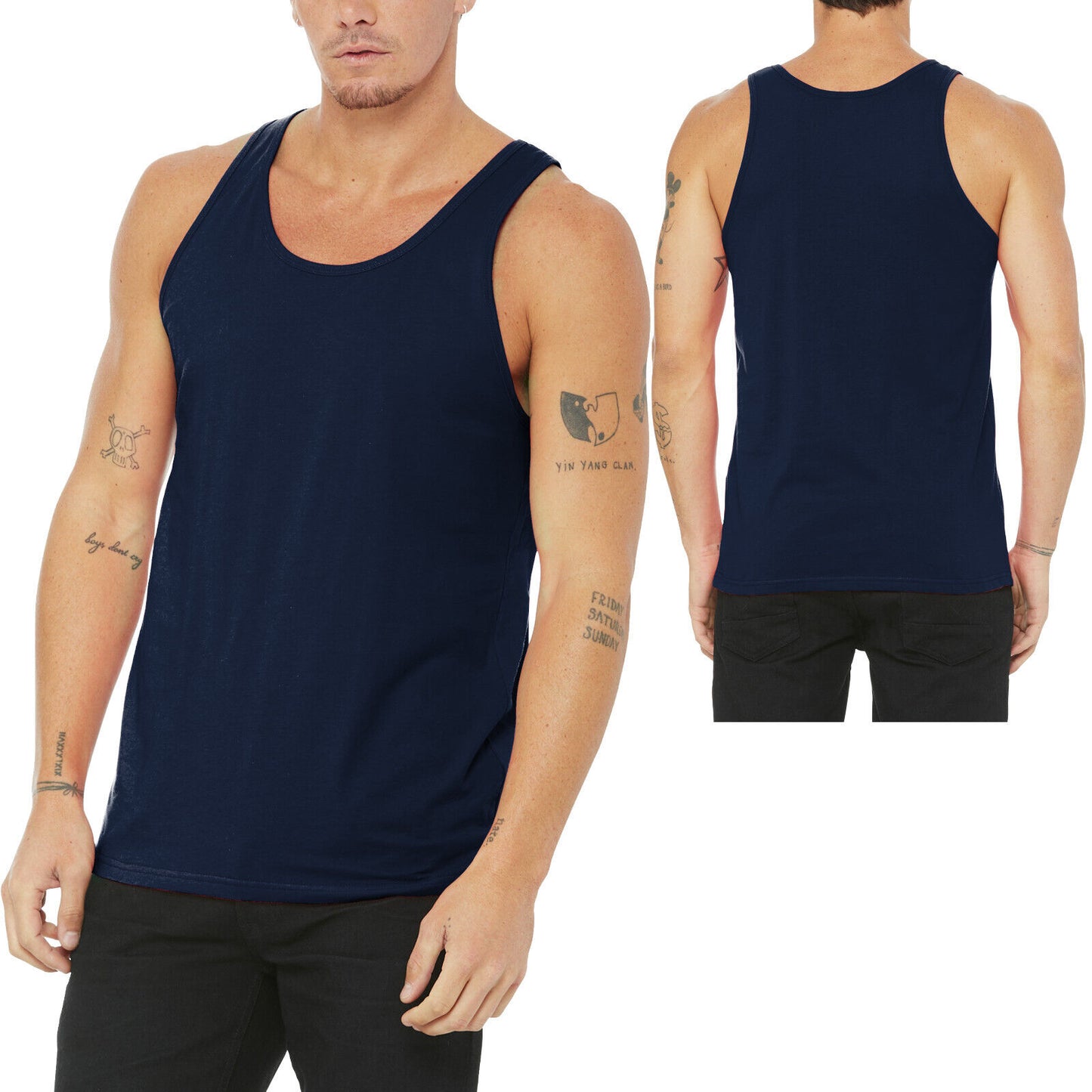 Mens Soft Ringspun Cotton Jersey Tank Top Sleeveless Tee XS-2XL MANY COLORS NEW!