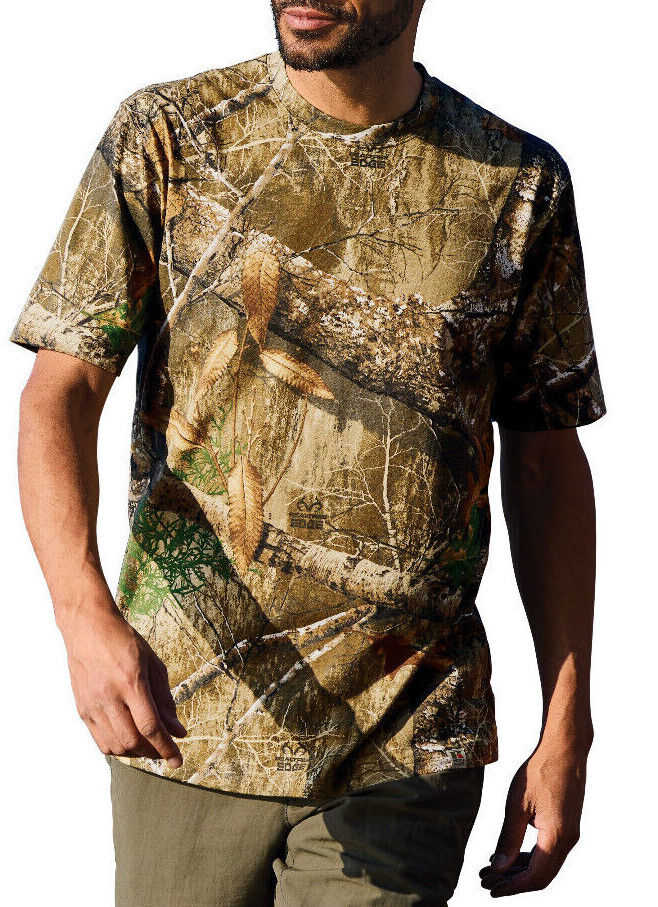 MENS REALTREE EDGE SOFT COTTON T-SHIRT CAMO CAMOUFLAGE TEE HUNTING S-3X NEW!