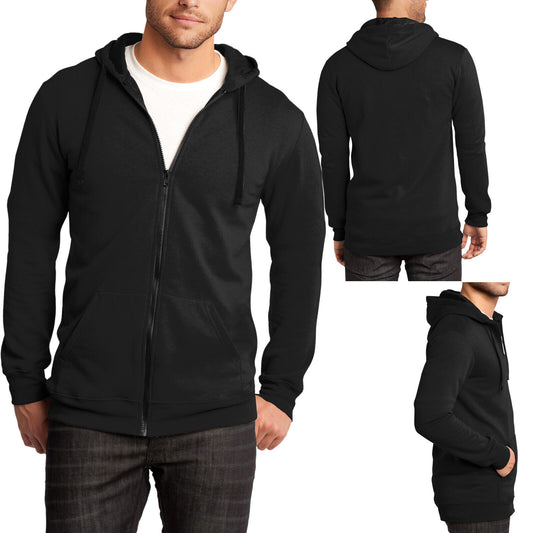 MENS Warm Fleece Full Zip Hoodie Jacket Hoody Sweater Pockets XS-XL 2XL 3XL 4XL