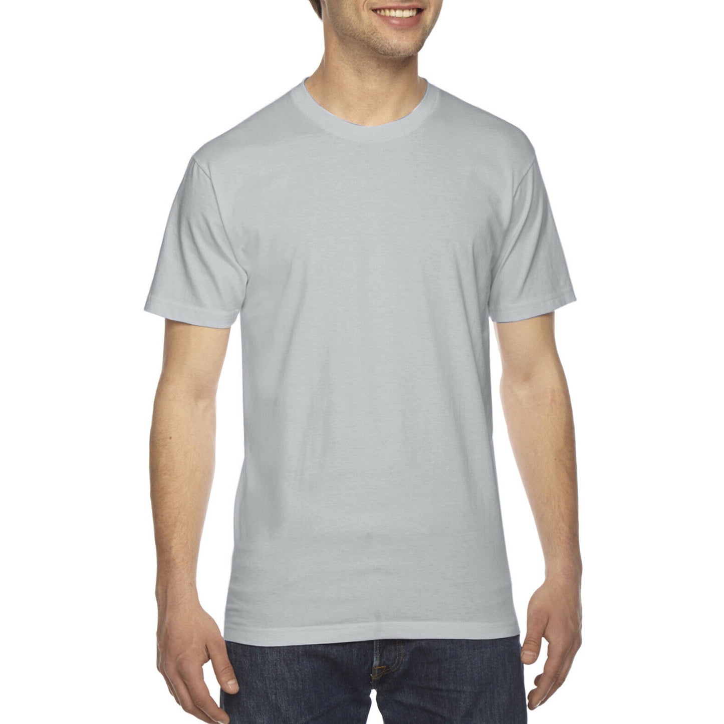 American Apparel Fine Jersey Blank T-Shirt PRESHRUNK Soft Cotton Tee XS-XL 2X,3X