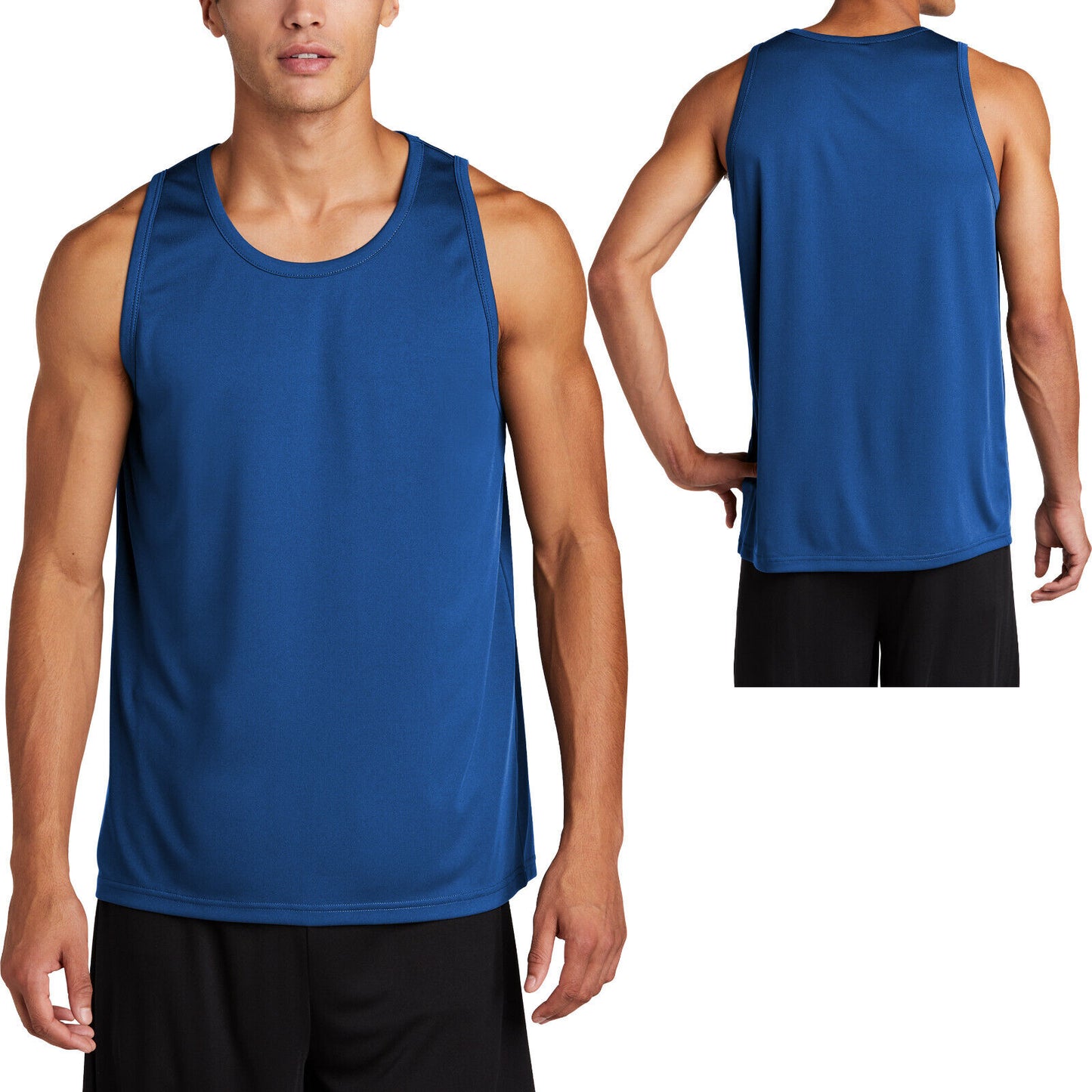 Mens Lightweight Dri Fit Sleeveless Moisture Wicking WorkOut Exercise Tank XS-4X