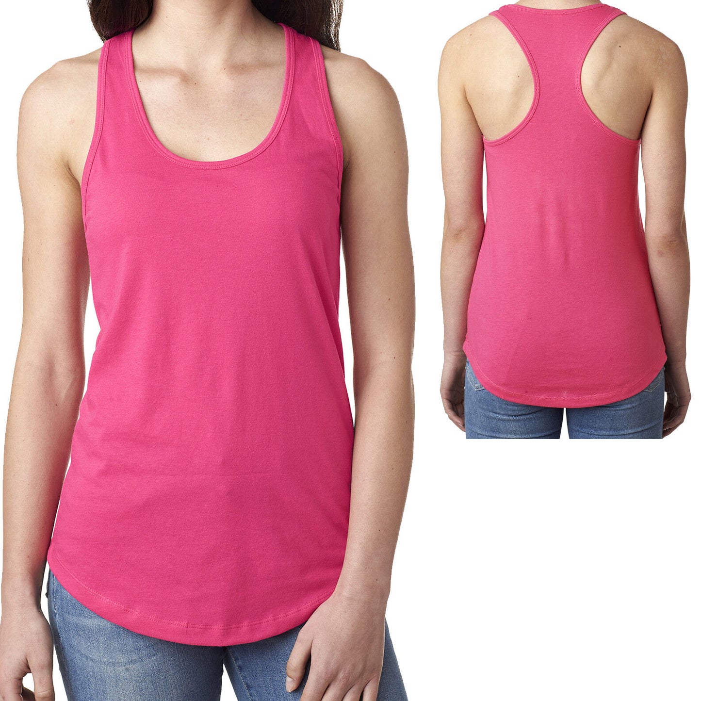 Ladies Flowy PRESHRUNK Racerback Tank Top Cotton/Poly Womens Junior XS-2XL NEW