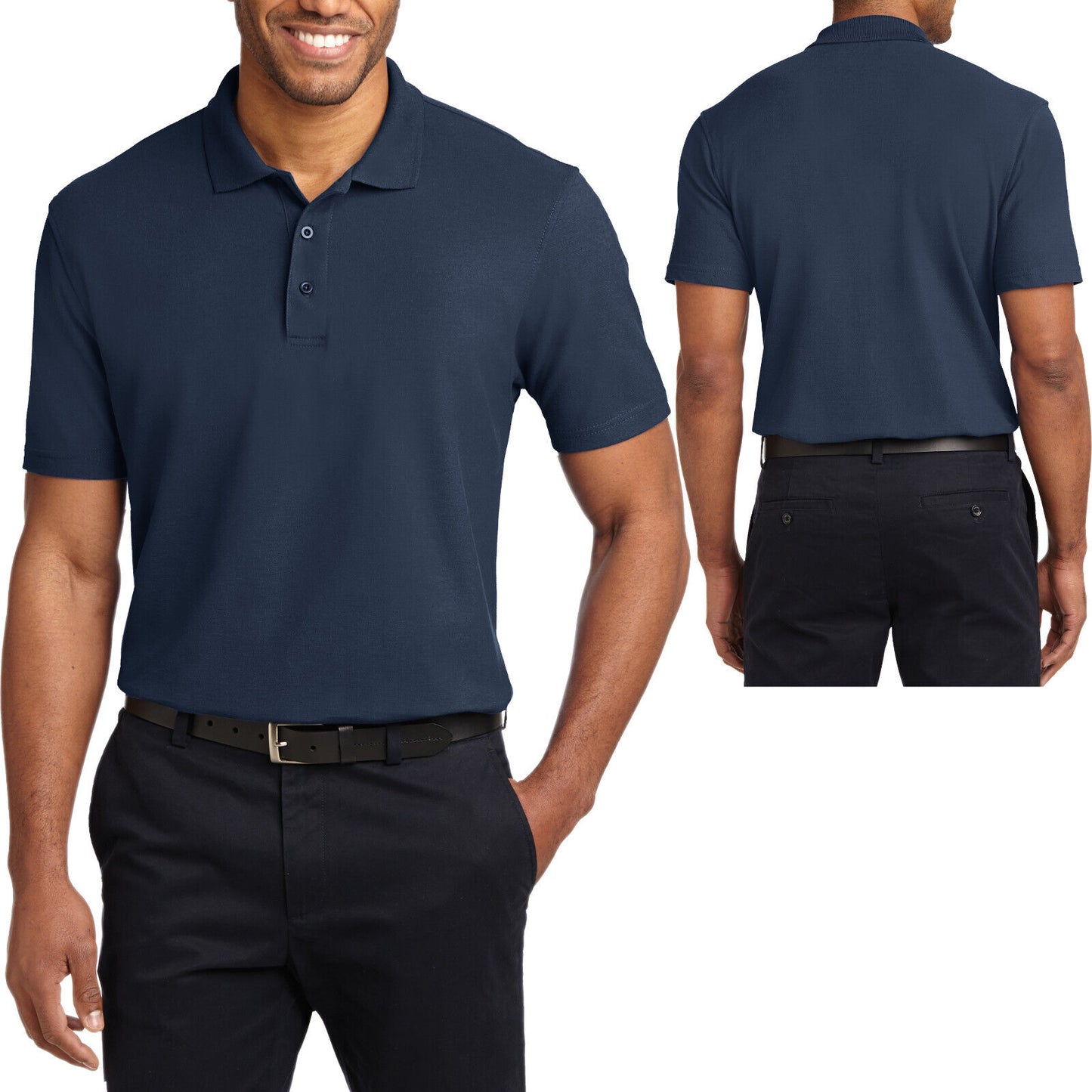 TALL Mens Stain Release Polo Shirt Wrinkle and Shrink Resistant LT-4XLT NEW!