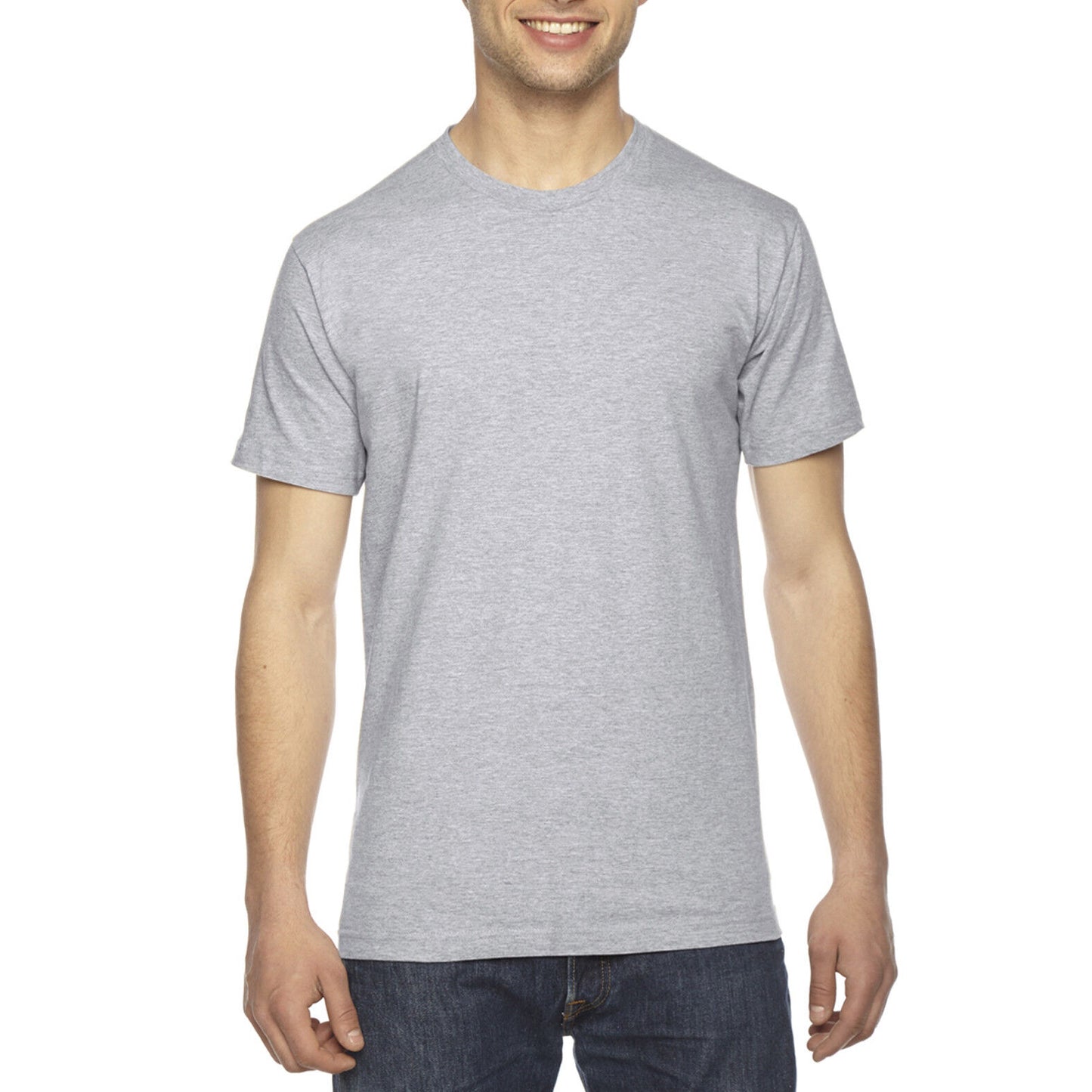 American Apparel Fine Jersey Blank T-Shirt PRESHRUNK Soft Cotton Tee XS-XL 2X,3X