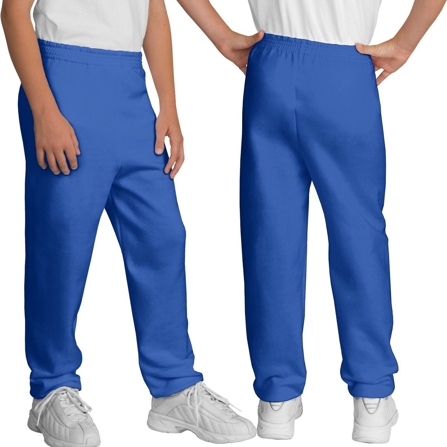 Youth Elastic Bottom Sweatpants  XS, S, M, L, XL Childrens Boys Girls Kids NEW