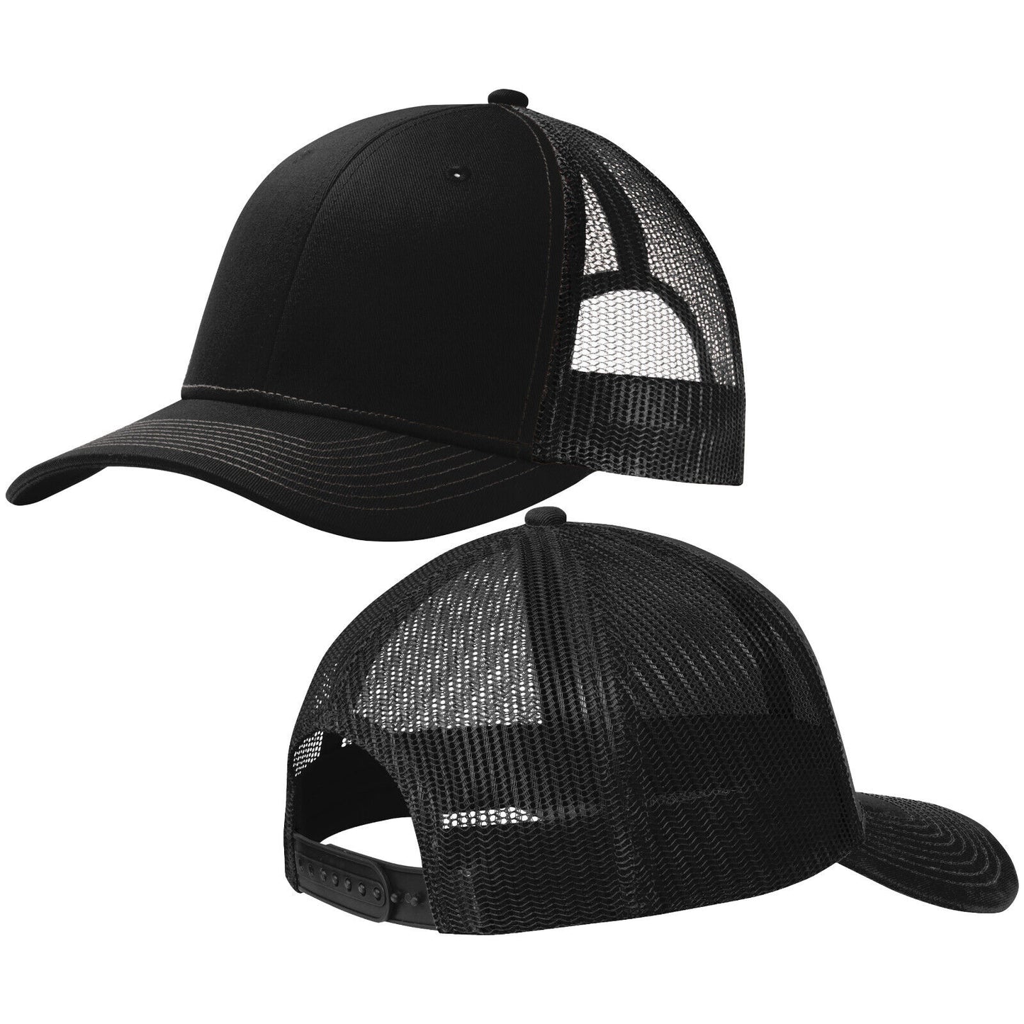 Mens Ladies Mesh Structured Cap Mid Profile Snapback Hat MANY COLOR OPTIONS NEW!