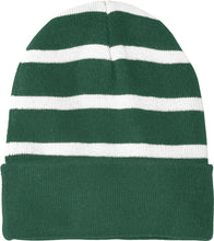 Load image into Gallery viewer, Striped Beanie With Solid Cuff Winter Wam Headwear NEW!