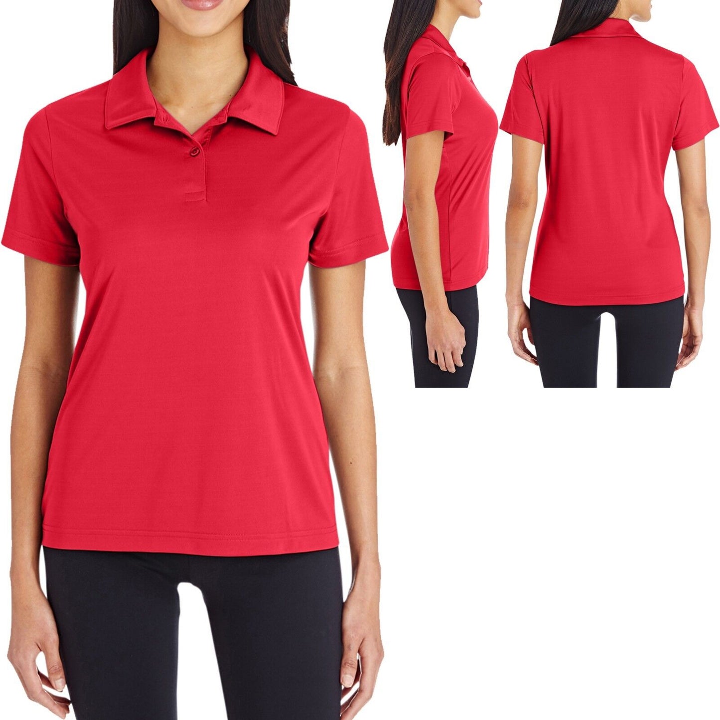 Ladies Plus Size Polo Shirt Moisture Wicking Performance Womens XL, 2XL, 3XL NEW