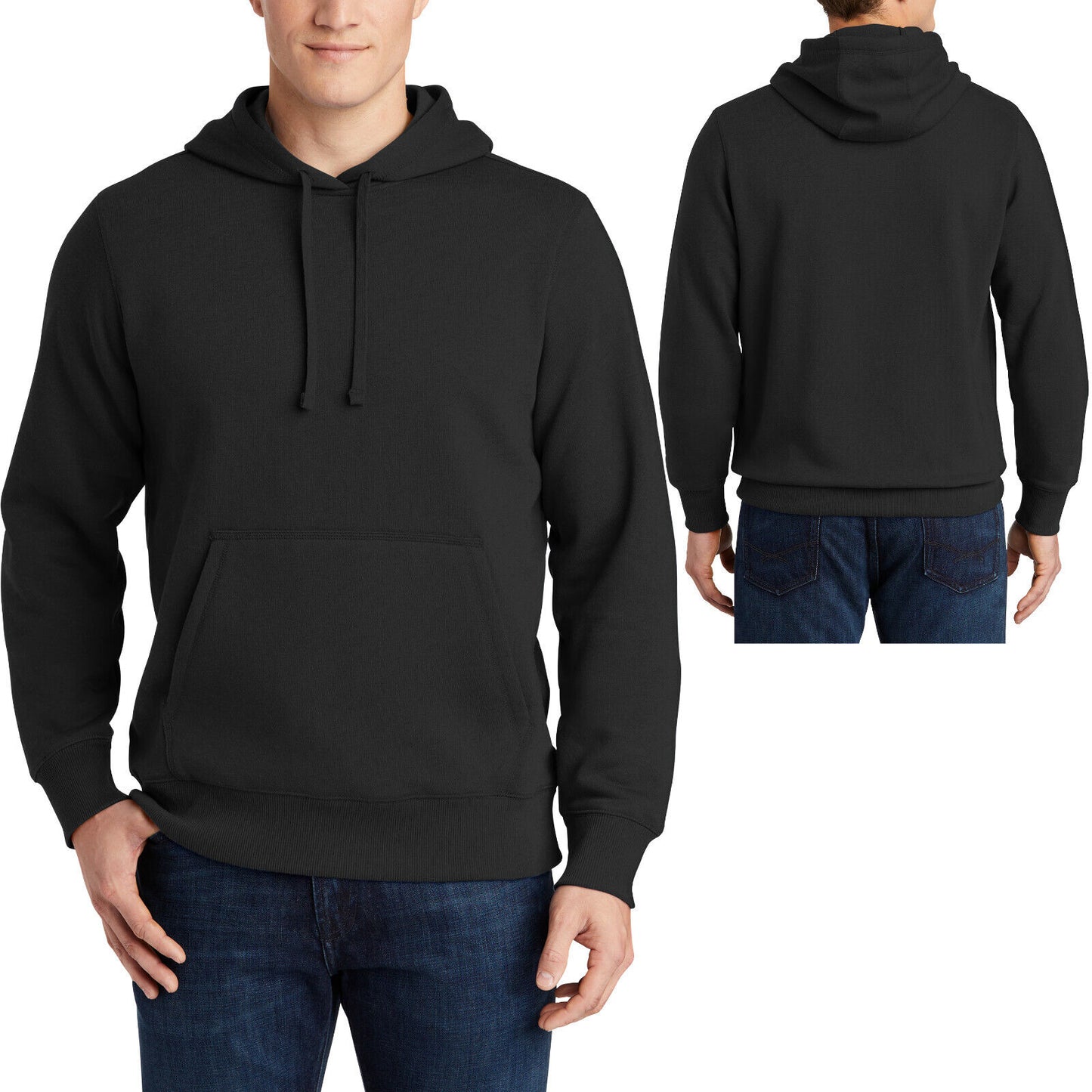 Mens TALL Pullover Hoodie Cotton/Fleece Blend Hooded Sweatshirt  LT-4XLT NEW!