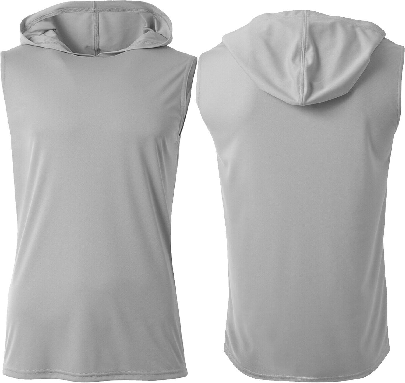 Mens Moisture Wicking Cooling Sleeveless Hooded T-Shirt Gym Exercise Tee S-3XL