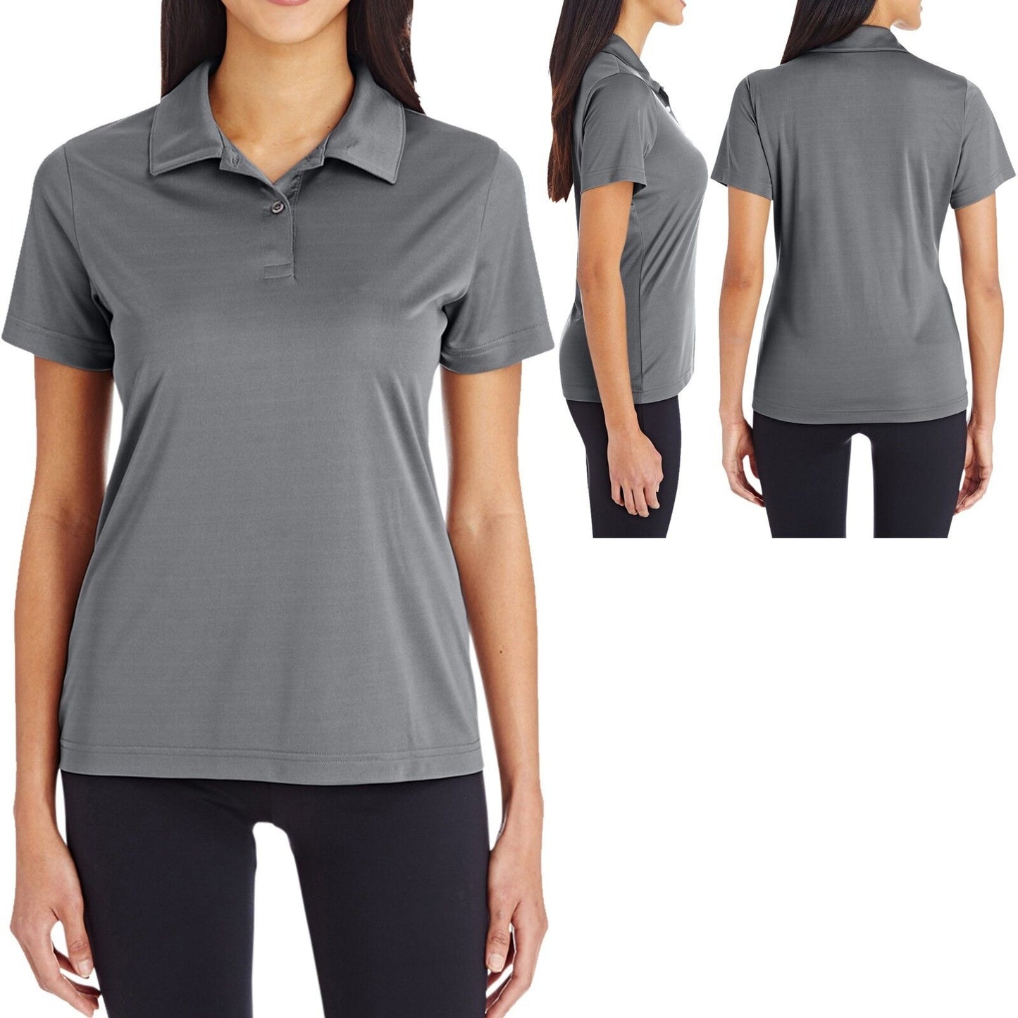 Ladies Plus Size Polo Shirt Moisture Wicking Performance Womens XL, 2XL, 3XL NEW