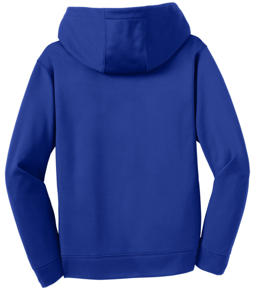 Youth Moisture Wicking Fleece Hooded Pullover Kids Hoodie Royal XL Girls & Boys