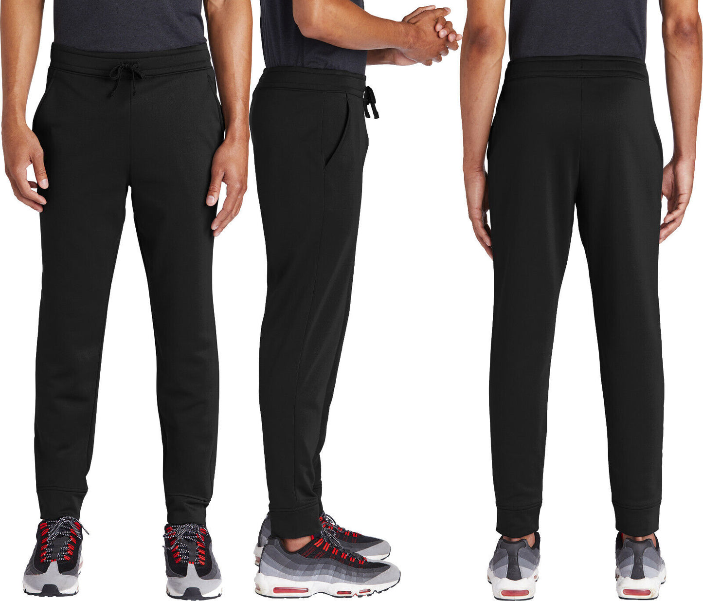 Mens Moisture Wicking Dri Fit Fleece Joggers Anti-Static Sweatpants With Pockets