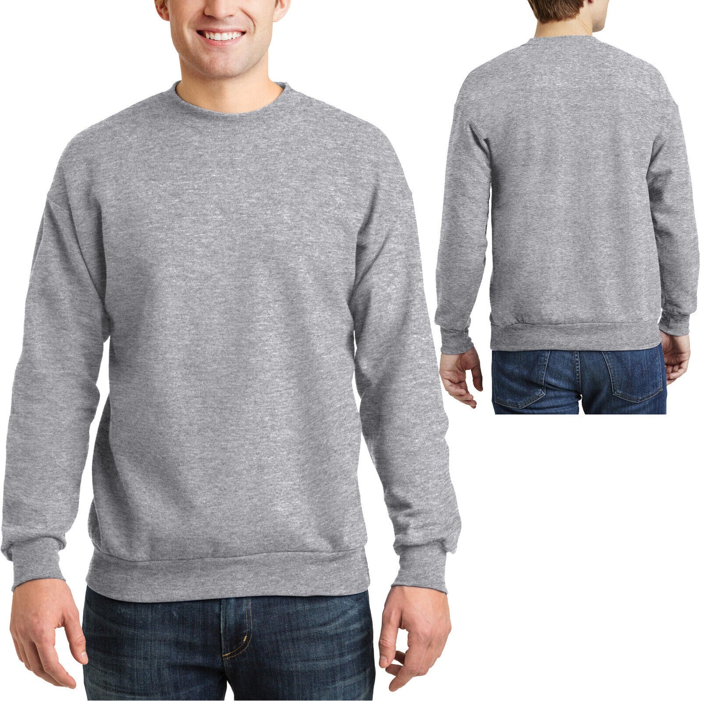 Hanes Mens Crewneck Sweatshirt Comfortsoft Fleece Crew S M L XL 2XL 3XL NEW