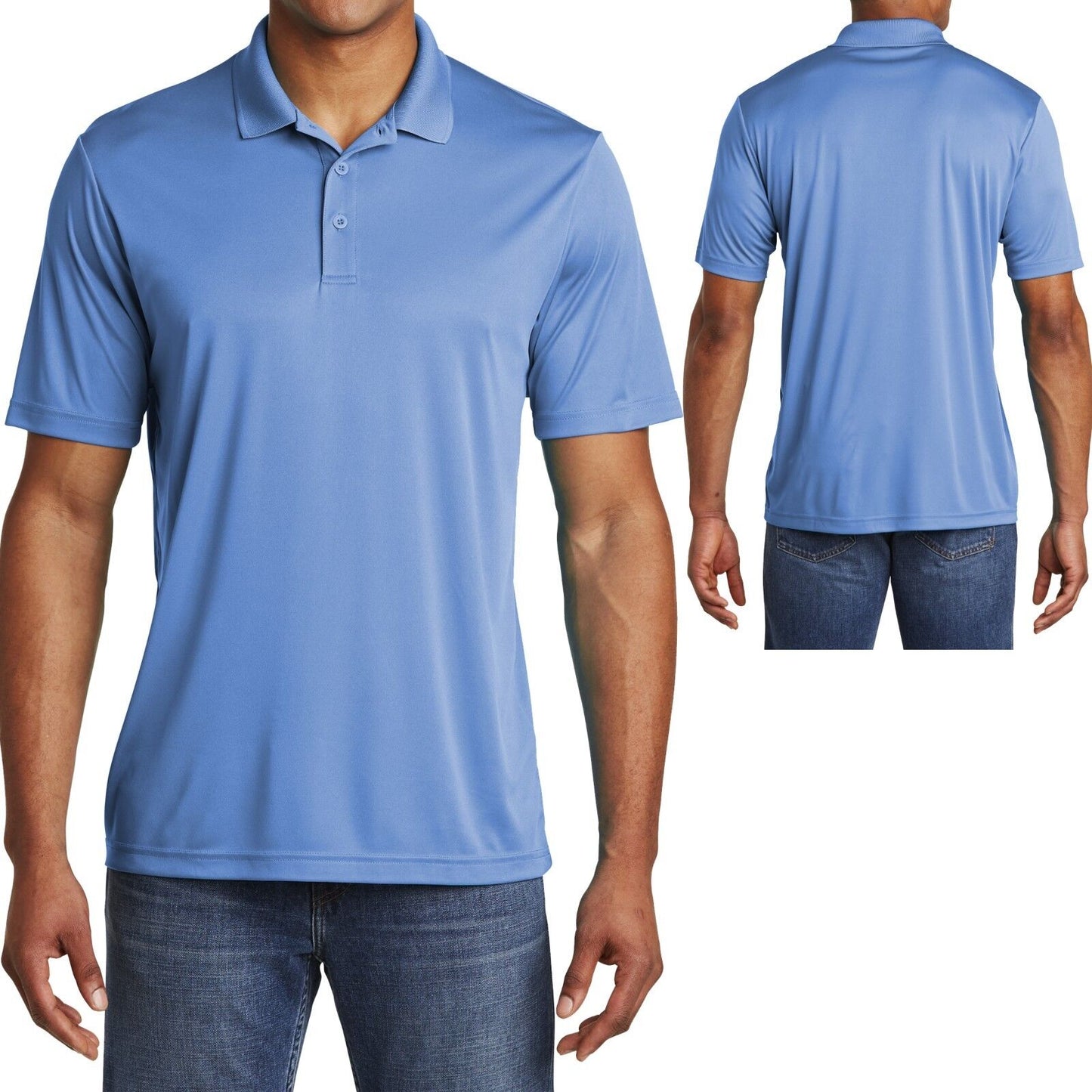 Mens Polo Shirt Performance Dri Fit Moisture Wicking XS, S, M L XL 2XL 3XL, 4XL