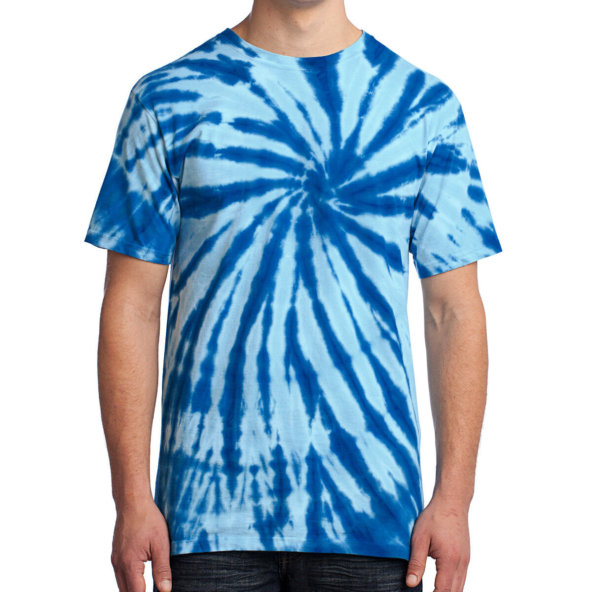 Spiral Tie Dye Mens T-Shirt Blank Tye Dyed Tee S, M, L, XL, 2X, 3X, 4X NEW