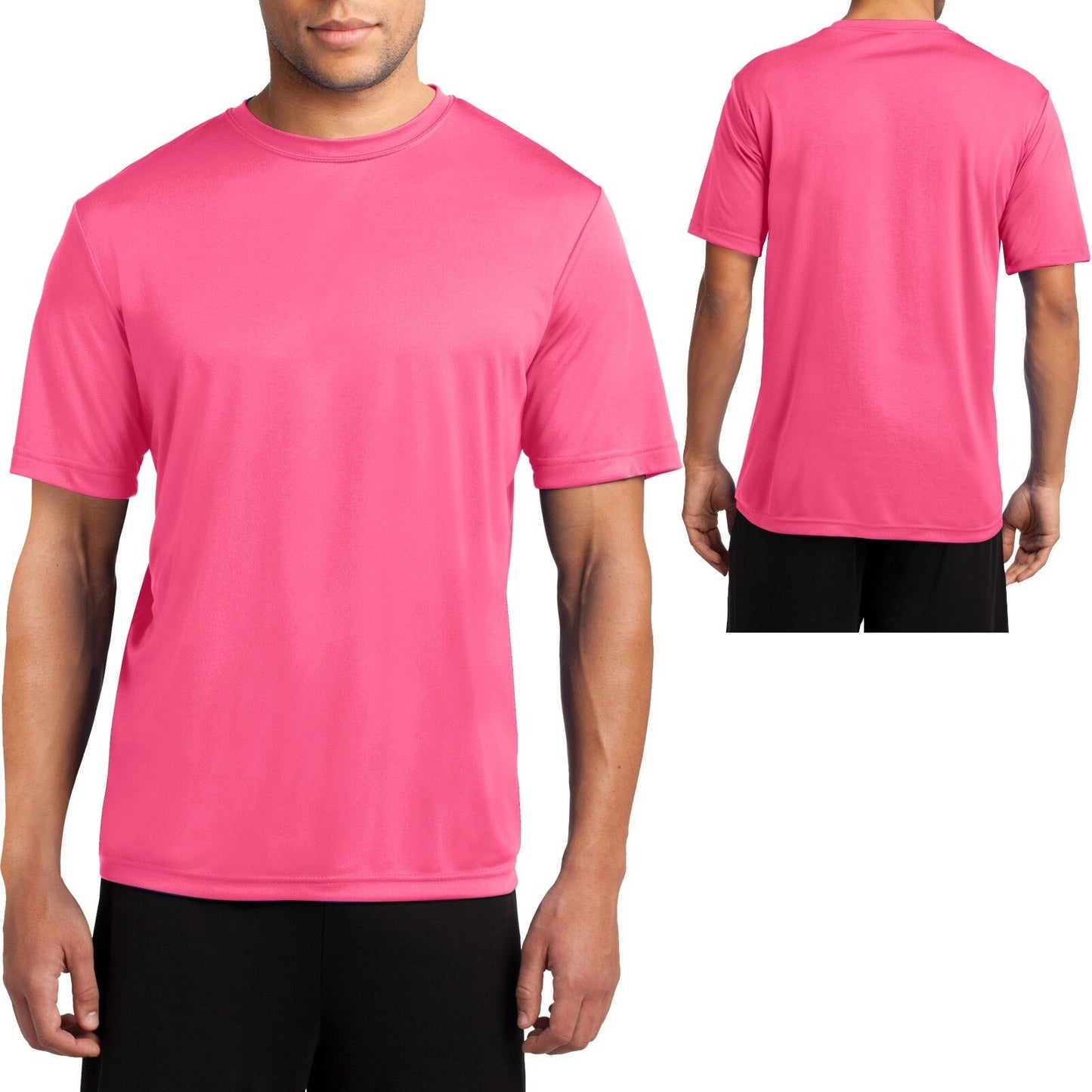 Big Mens Moisture Wicking T-Shirt Performance Dri Fit Gym Workout XL, 2X, 3X, 4X