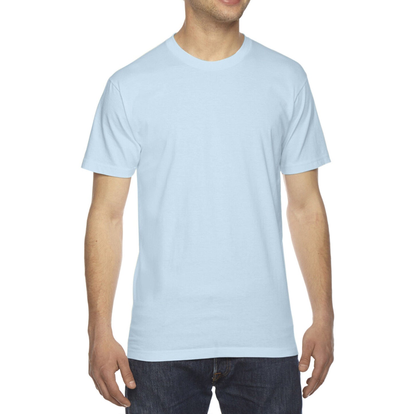 American Apparel Fine Jersey Blank T-Shirt PRESHRUNK Soft Cotton Tee XS-XL 2X,3X