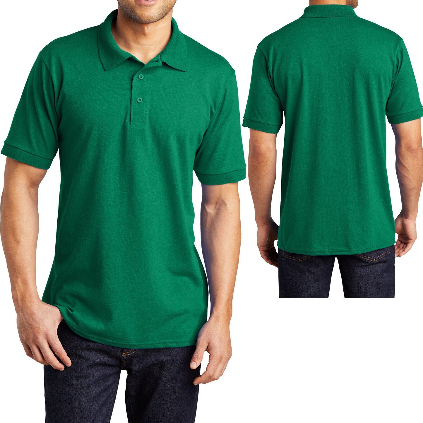 Mens TALL Collared Polo Moisture Wicking Jersey Blend LT, XLT, 2XLT, 3XLT, 4XLT