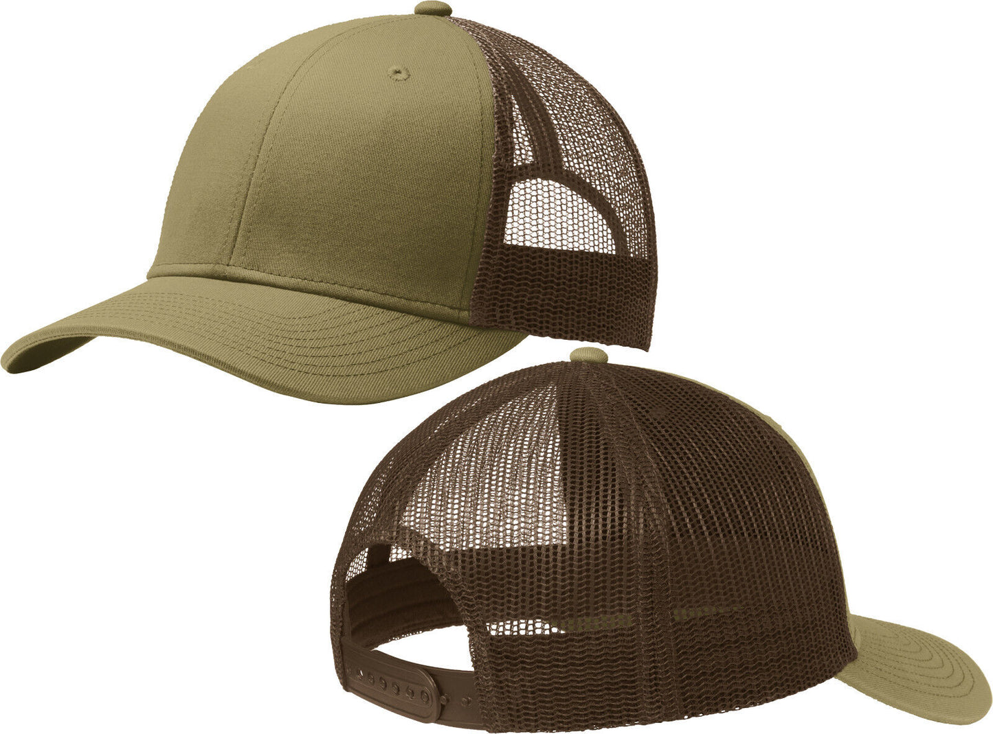 Men's Color Blocked Mesh Hat Structured Cap Mid Profile Snapback Headwear NEW!