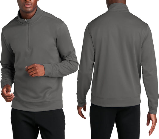 Mens Dri Fit Moisture Wicking Fleece 1/4 Zip Pullover Sweatshirt Workout S-4XL