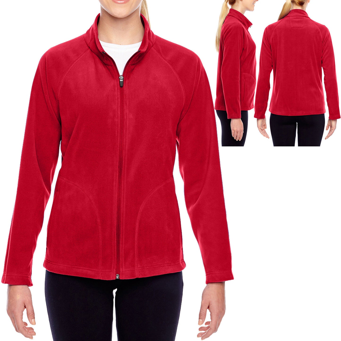 Ladies Full Zip Jacket Polar Micro Fleece with Pockets Womens XS-XL, 2XL, 3XL