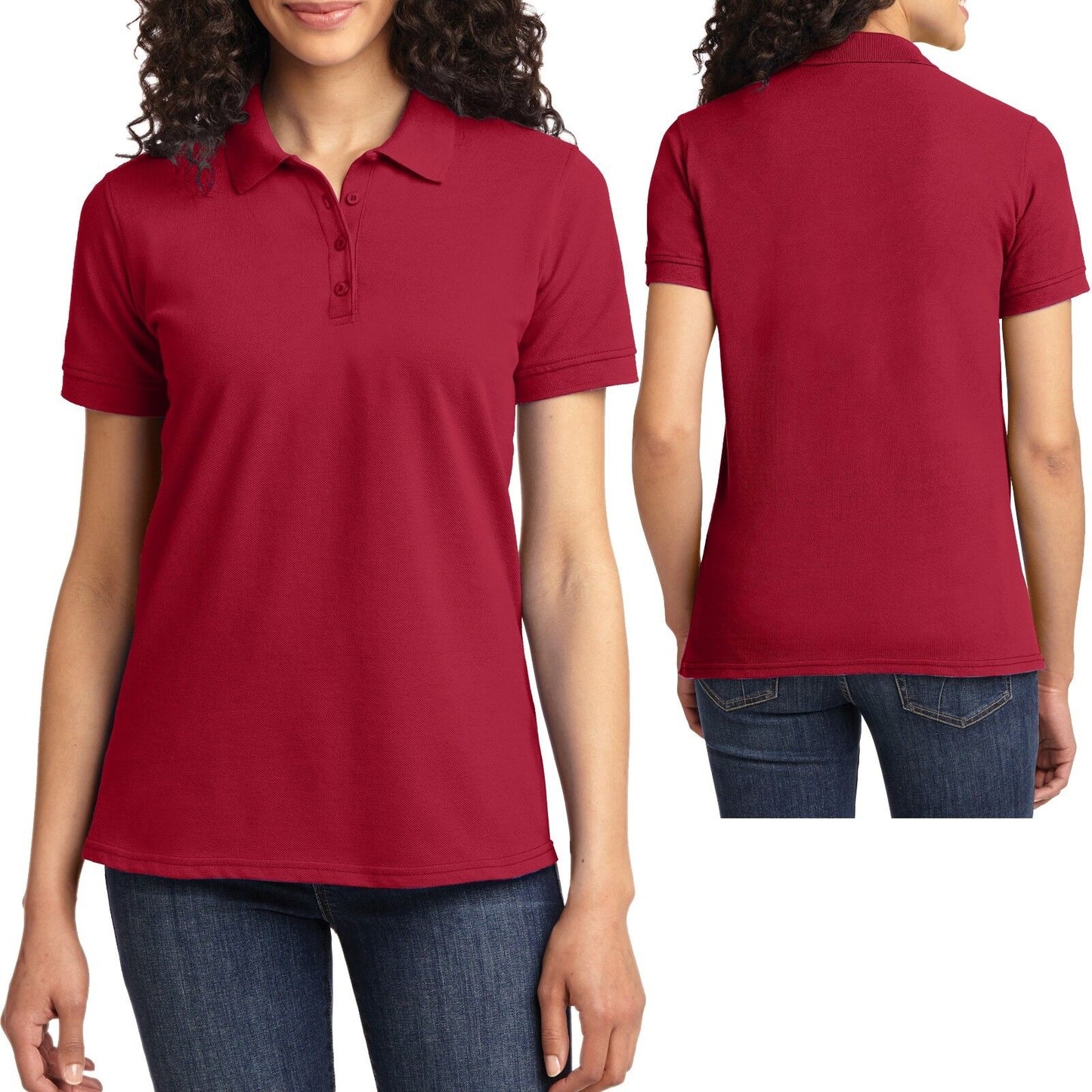 Ladies Plus Size Polo Shirt Cotton Poly Blend Womens Top XL, 2XL, 3XL, 4XL NEW