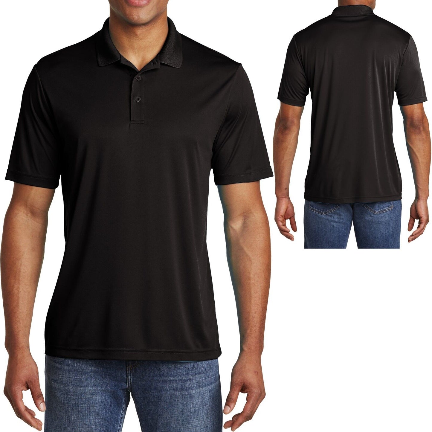 Mens Polo Shirt Performance Dri Fit Moisture Wicking XS, S, M L XL 2XL 3XL, 4XL