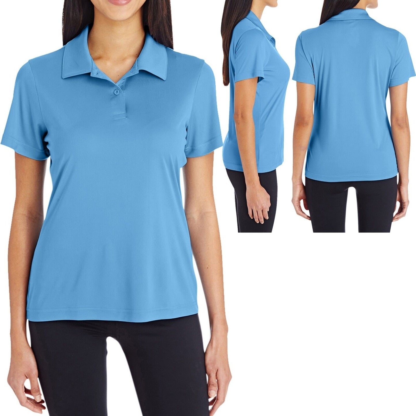 Ladies Plus Size Polo Shirt Moisture Wicking Performance Womens XL, 2XL, 3XL NEW