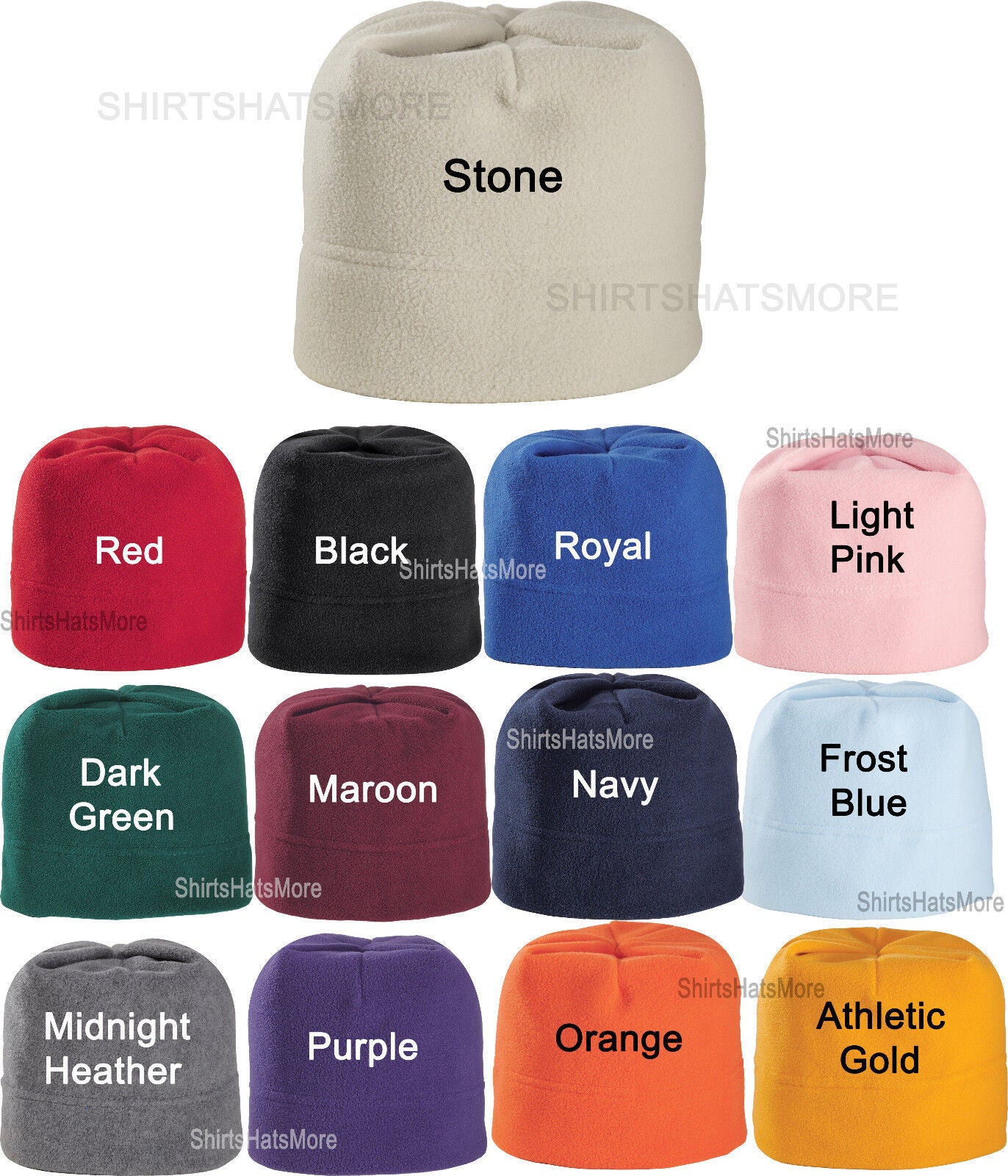 Polar Fleece Stretch Beanie Winter Hat Mens Ladies Womens Skull Cap Ski Skate