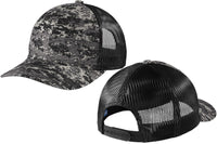Digital Camo Mesh Mid and Back Paneled Structured Cap SnapBack Hat NEW!