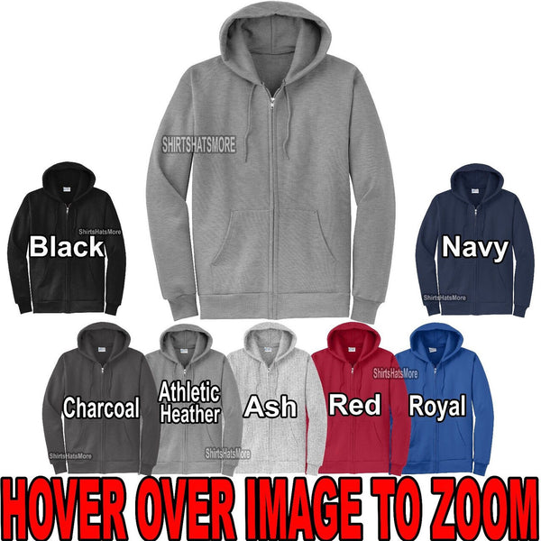 BIG MENS Classic Full Zip Hooded Sweatshirt Hoodie 2XL, 3XL, 4XL NEW
