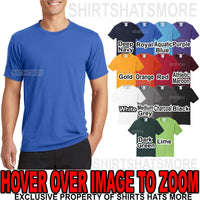 Mens Moisture Wicking T-Shirt Soft Poly/Cotton Tee S M L XL 2XL, 3XL, 4XL NEW