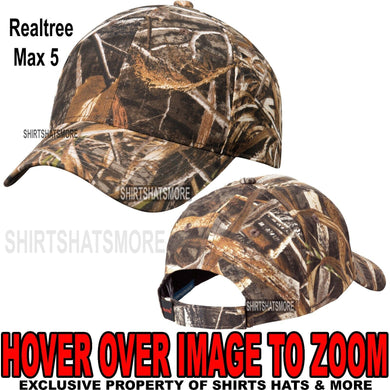 Men's Realtree Max 5 Camo Hat Baseball Cap Hunting Adjustable NEW