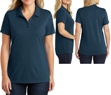 Load image into Gallery viewer, Ladies Plus Size UV30 Polo Shirt Moisture Wick Mini Mesh Womens Top XL 2X 3X 4X