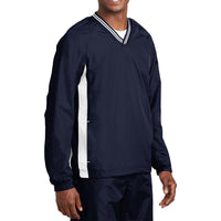 Mens Wind Shirt Windbreaker Jacket Lined V-Neck Pockets Pullover XS-XL 2X 3X 4X