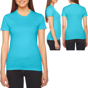 American Apparel Ladies T-Shirt Fine Jersey Soft Womens Tee S M L XL 2XL NEW