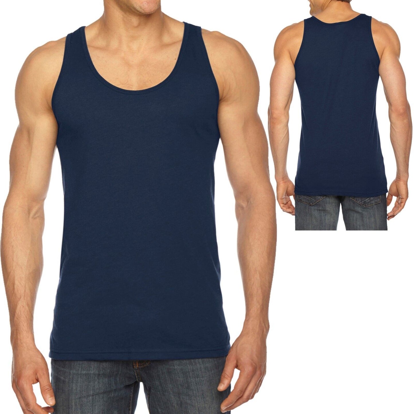 American Apparel Mens Tank Top Poly-Cotton Sleeveless T-Shirt XS, S, M, L, XL