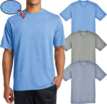 Load image into Gallery viewer, Mens Heather T-Shirt Dry Zone MICRO MESH Moisture Wicking Tee XS-XL 2X 3X 4X NEW