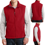 Big Mens Polar Fleece Vest Zippered Pockets Warm XL, 2XL, 3XL, 4XL NEW