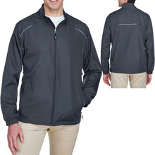 Load image into Gallery viewer, Big Mens Wind Breaker Water Resistant Reflective Piping Unlined XL, 2X, 3X 4X 5X