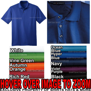 Mens Wicking Polo Sport Shirt Performance Golf Textured S-XL 2XL, 3XL, 4XL NEW