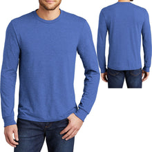 Load image into Gallery viewer, Mens Long Sleeve Tri Blend T-Shirt Premium Crew Neck Tee S, M, L, XL 2XL 3XL 4XL