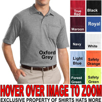 Jerzees BIG MENS Polo Shirt with POCKET Cotton/Poly w/ SPOTSHIELD 2X 3X 4X 5X