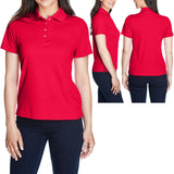 Ladies Plus Size Moisture Wicking Polo Shirt Dri Fit Womens XL, 2XL, 3XL, 4XL
