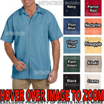 MENS Textured Camp Shirt WRINKLE RESISTANT Tropical Casual S-XL 2X,3X,4X,5X,6X