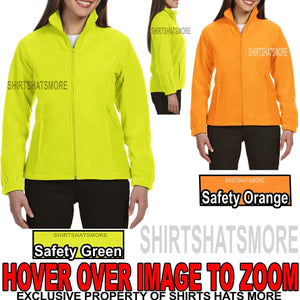Ladies Polar Fleece Jacket Safety Yellow Orange Warm Womens S-XL, 2XL, 3XL NEW